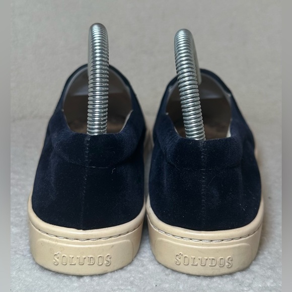 Soludos‎ women’s velvet llama sneaker slide slip-on navy blue white cream 7 - Picture 8 of 10